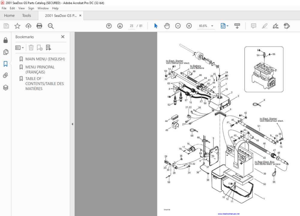 2001 Seadoo GS 5518 5519 Parts Catalog Manual PDF DOWNLOAD