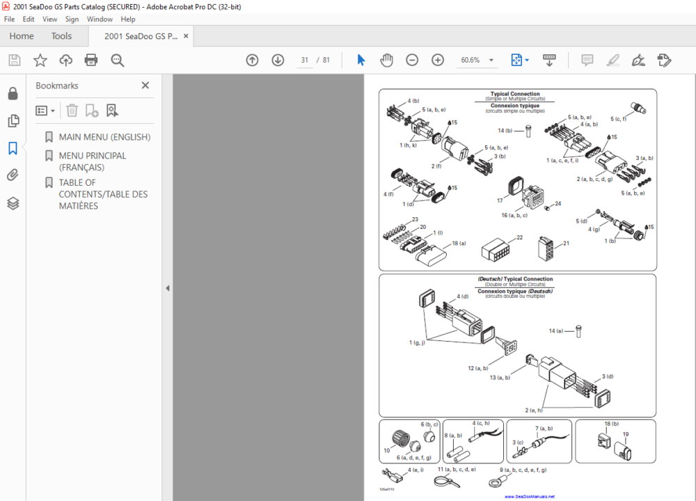 2001 Seadoo GS 5548 Parts Catalog Manual PDF DOWNLOAD HeyDownloads