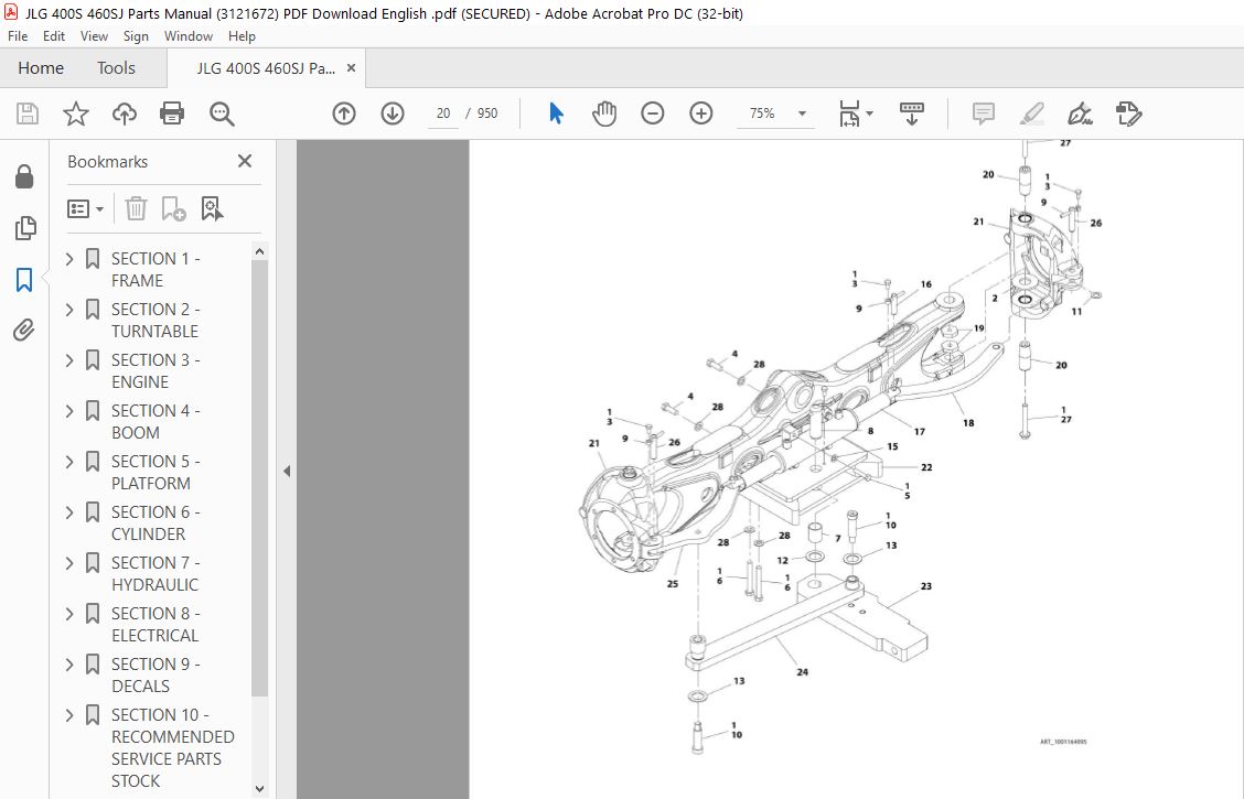 JLG 400S 460SJ Parts Manual (3121672) PDF Download HeyDownloads