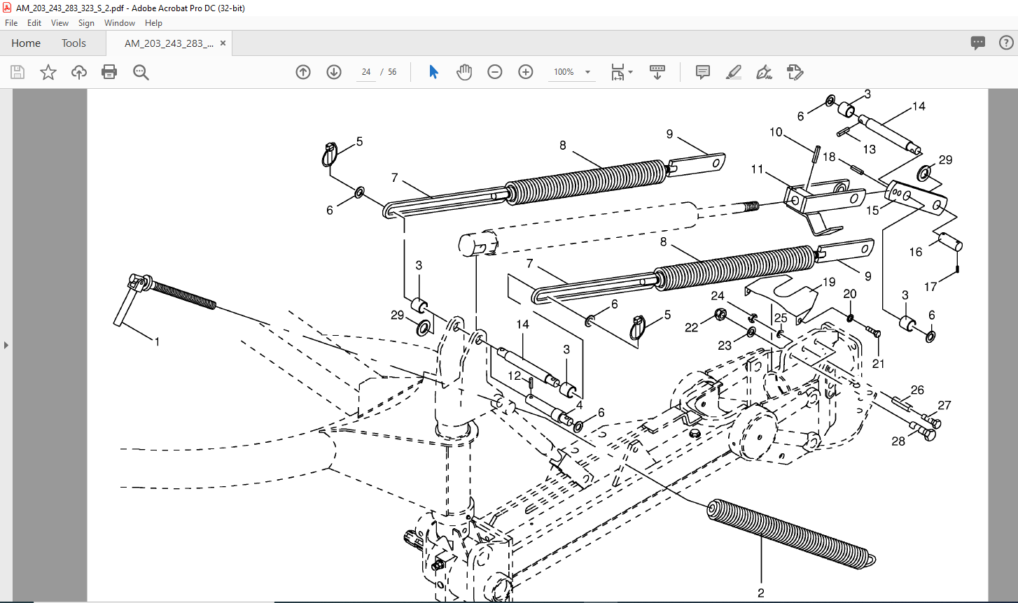 Krone AM 203 S AM 243 S AM 283 S AM 323 S Spare Parts Manual PDF