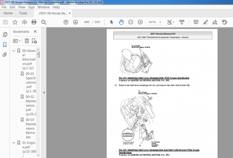 20072008 Honda Element EX Complete Service Manual PDF DOWNLOAD