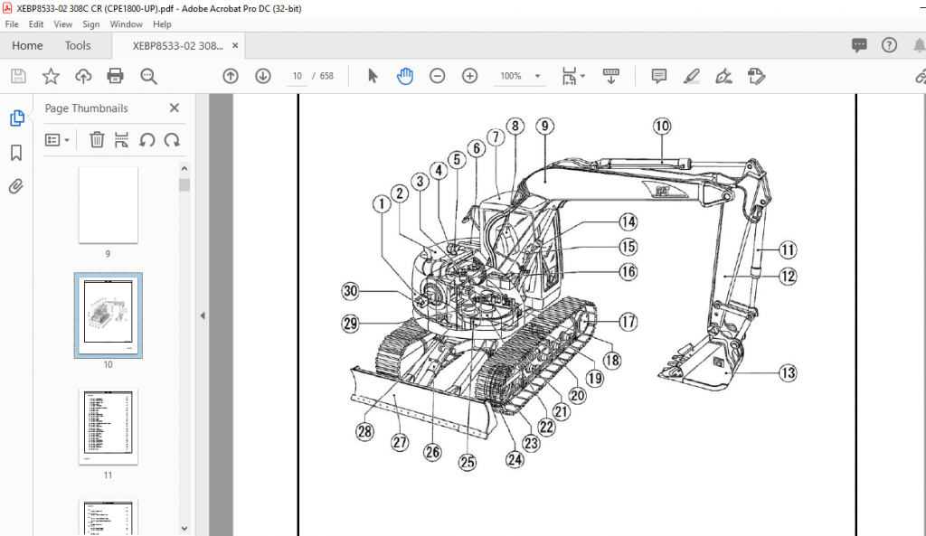 Cat 308c 308cr Hydraulic Excavator 4m40e1 Engine Parts Manual Pdf 