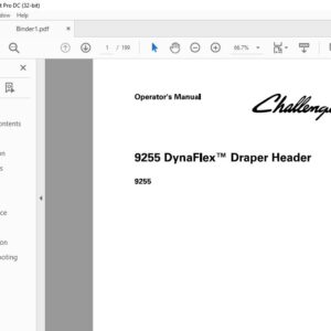 Challenger EU Harvesting 9255 DynaFlex Draper Header 9255 Operator's ...
