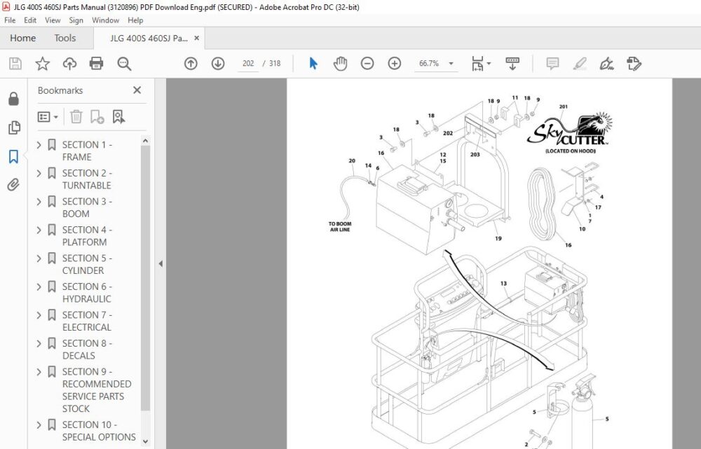 JLG 400S 460SJ Parts Manual (3120896) PDF DOWNLOAD (Eng