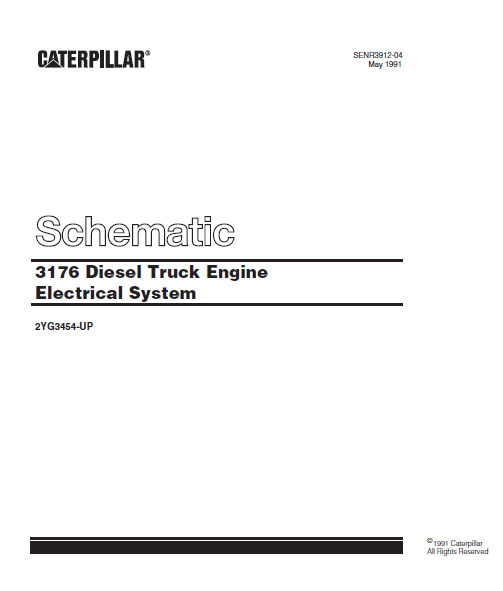 Cat 3176 Diesel Truck Engine Electrical System Schematic Manual PDF