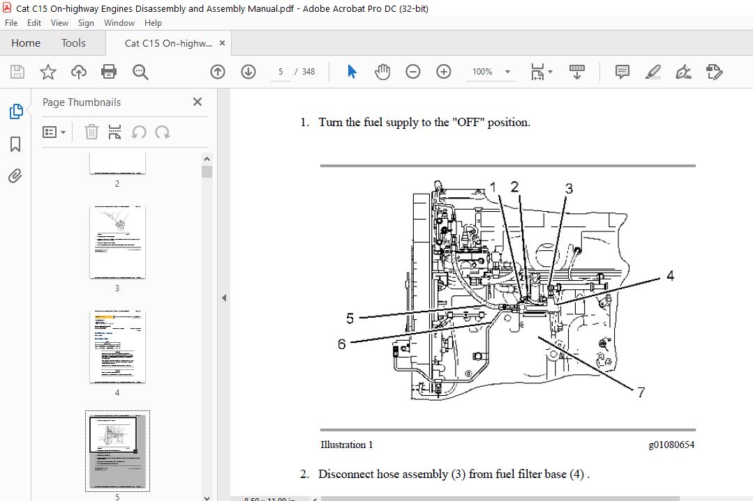 Cat C15 On-highway Engines Disassembly and Assembly Manual - PDF