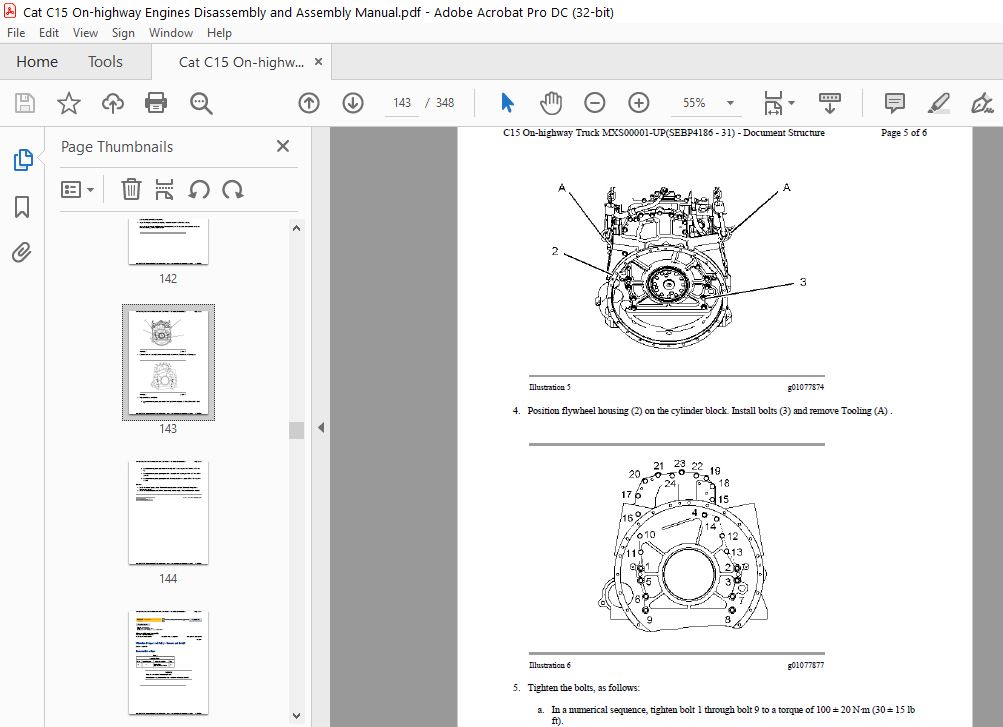 Cat C15 On-highway Engines Disassembly and Assembly Manual - PDF