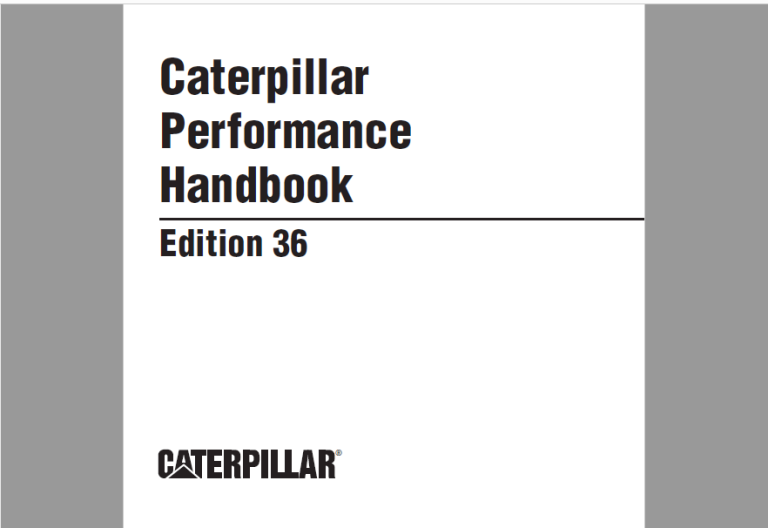 Caterpillar Performance Handbook Edition 36 Manual PDF DOWNLOAD HeyDownloads Manual Downloads
