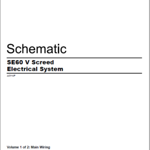En Cat SE60 V Screed Asphalt Paver Electrical System Schematic Manual ...