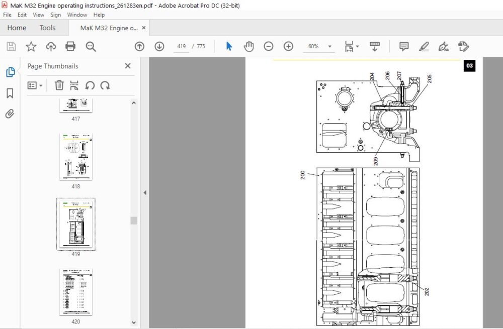 Mak M32 Engine Operating Instructions Manual - PDF DOWNLOAD ...