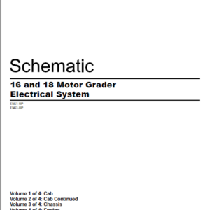 EN CAT 16 and 18 Motor Grader Electrical System Schematic Manual ...