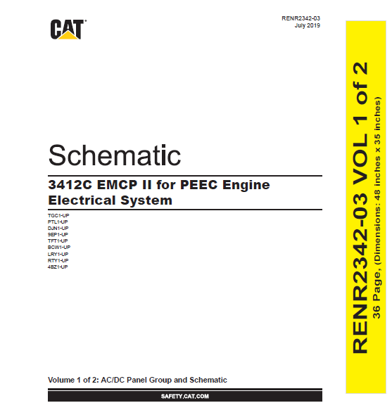 EN CAT Engine Generator Set 3412C EMCP II for PEEC Engine Electrical