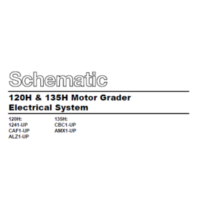 EN Cat 120H & 135H Motor Grader Electrical System Schematic Manual ...
