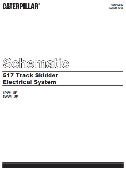 EN CAT Track-Type Skidder 517 Electrical System Electric Schematic ...