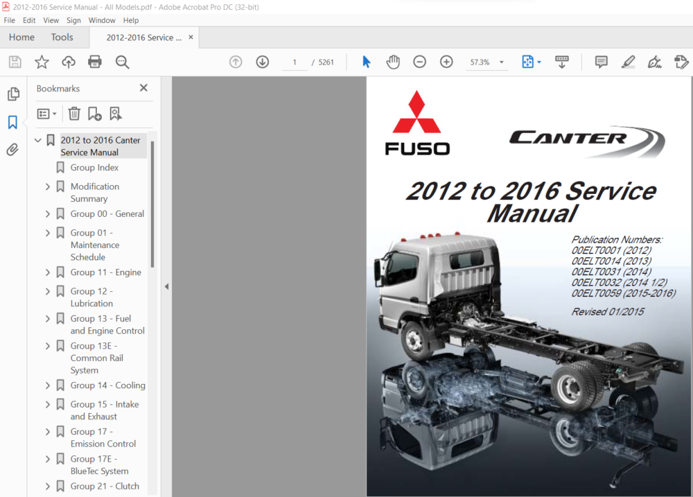 2012-2016 Mitsubishi Fuso Canter FE FG Series Truck Service Manual – PDF DOWNLOAD – HeyDownloads ...