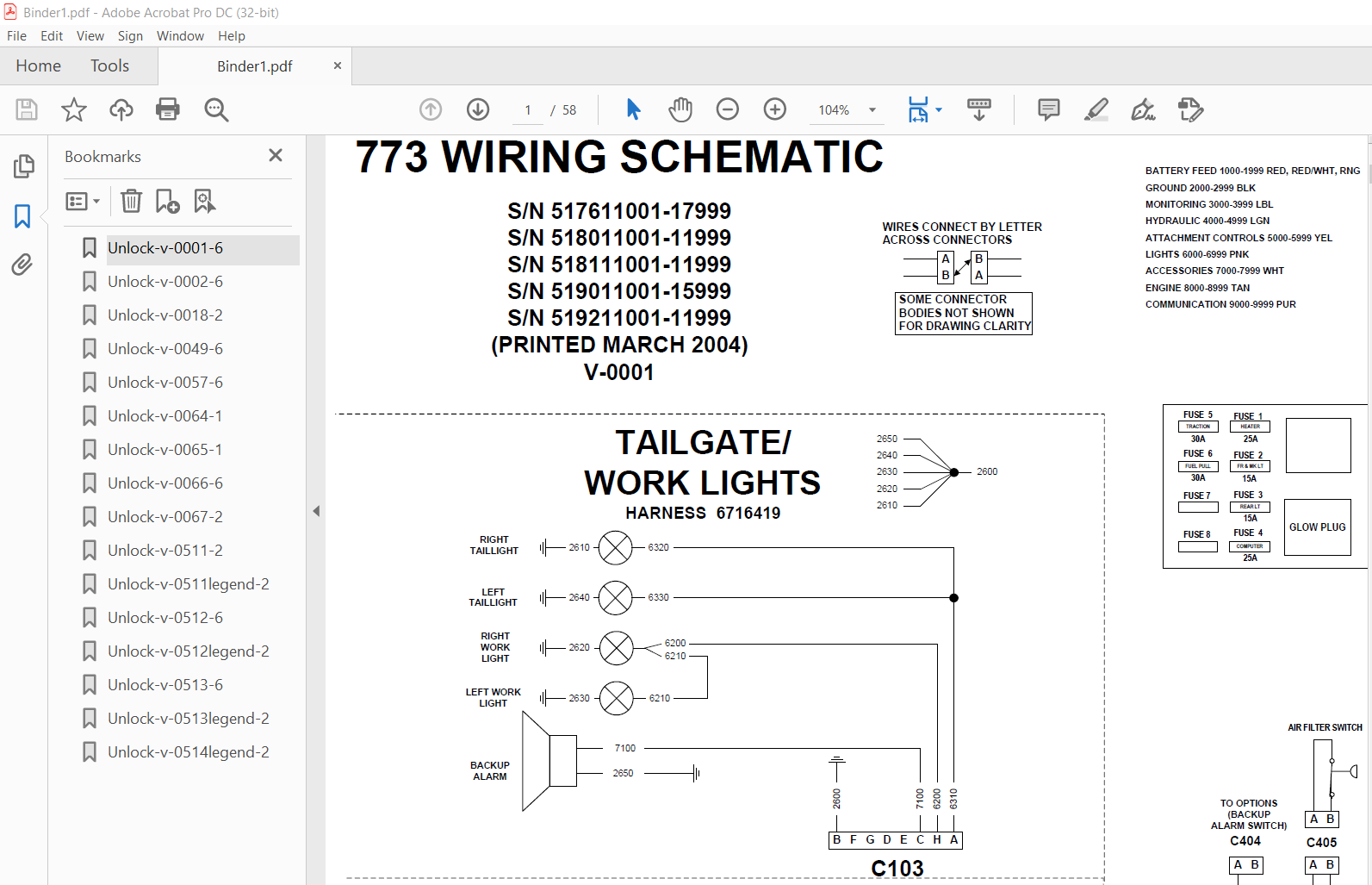 Bobcat 773 Wiring Electrical Schematic + Hydraulic/Hydrostatic