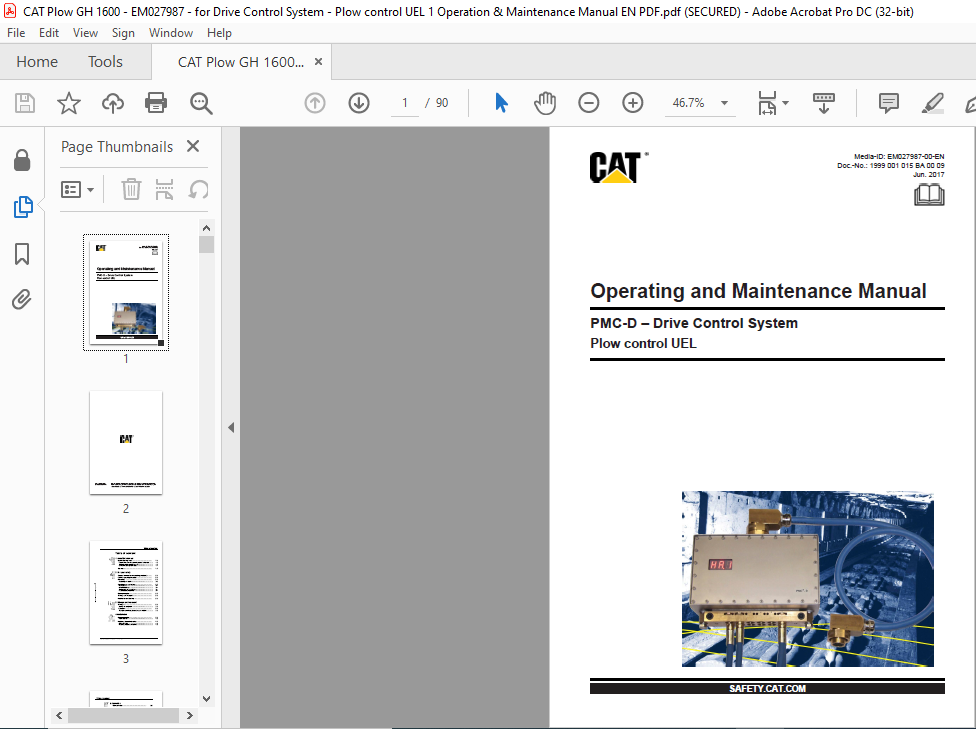 Drive pdf?cat= CAT Plow PMC-D – Drive Control System Plow control UEL Operation & Maintenance Manual - PDF DOWNLOAD - HeyDownloads - Manual Downloads