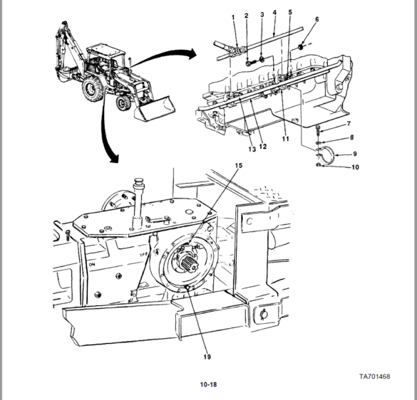 John Deere Backhoe Loader JD410 Direct Support &amp; General Support ...