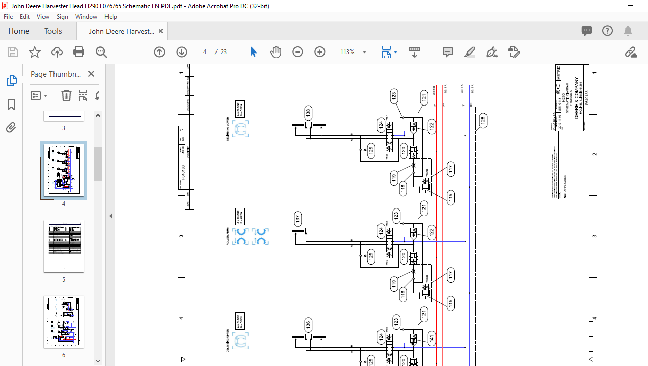 John Deere H290 Harvester Head Schematic Manual - PDF DOWNLOAD ...