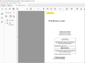 John Deere 410G Backhoe Loader Operator's Manual - PDF DOWNLOAD ...