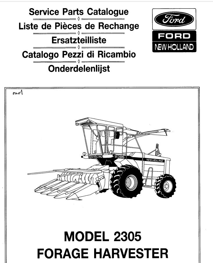 Ford New Holland 2305 Forage Harvester Service Parts Catalog Manual - PDF  DOWNLOAD - HeyDownloads - Manual Downloads