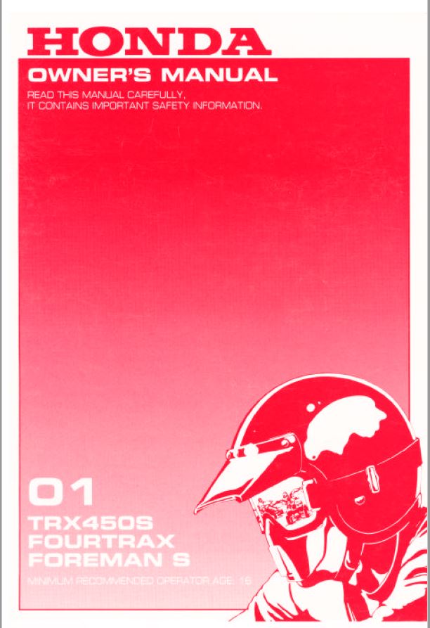 thumbnail image 2 of Printed Service Shop Repair Manual For 1998-2004 Honda TRX450 Fourtrax Foreman 450 2 of 5