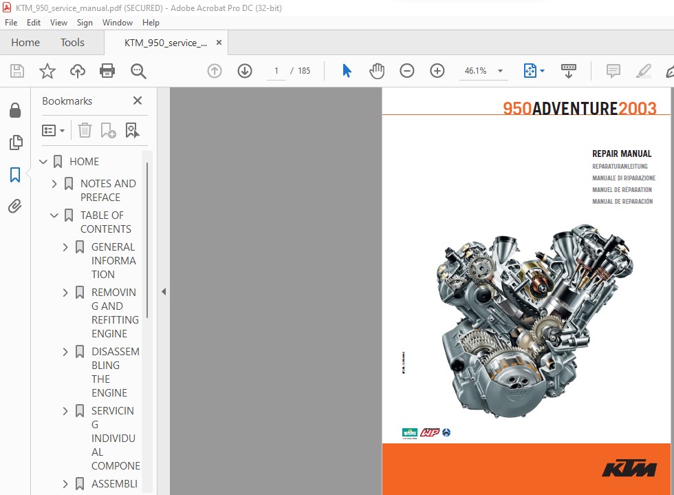 KTM 950 Repair Manual PDF DOWNLOAD HeyDownloads Manual Downloads