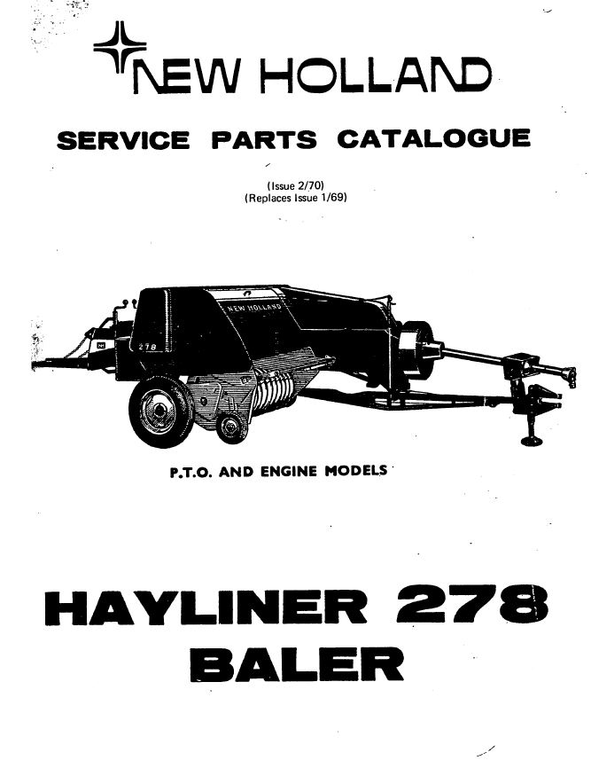New Holland Square Baler Knotter Service Manual – Models 273, 278, 310, 315, Heavy-Duty Print 2 thumbnail image