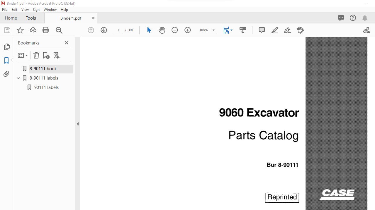 Details about   CASE 9060 EXCAVATOR PARTS MANUAL FACTORY OEM 8-90110 