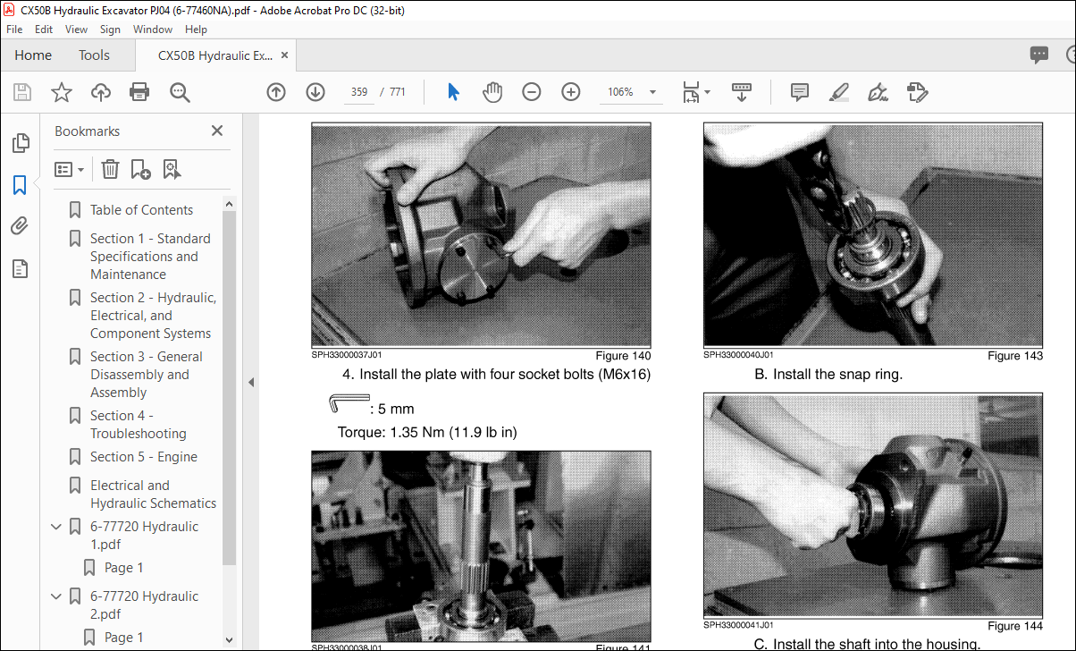 Case CX50B Hydraulic Excavator Service Manual 677460 PDF DOWNLOAD