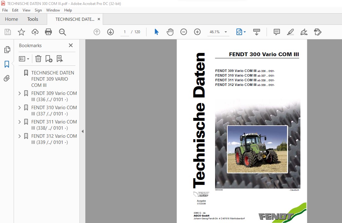 FENDT 300 Vario COM III 309