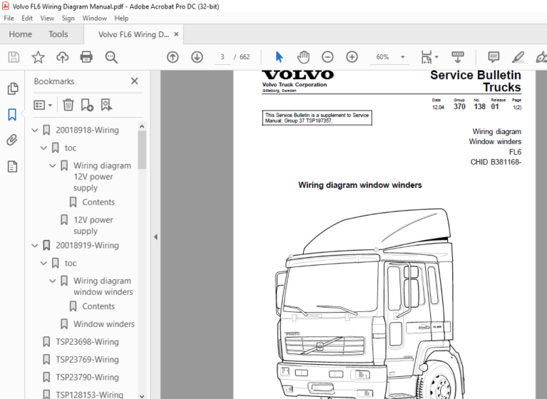 Volvo FL6 Wiring Diagram Manual PDF DOWNLOAD HeyDownloads Manual