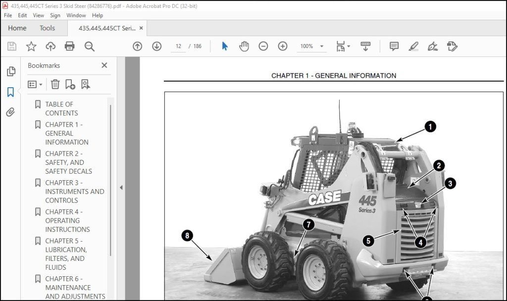 Case 435 445 Series 3 Skid Steer 445CT Series 3 Compact Track Operator