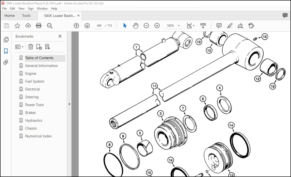 thumbnail image 2 of Case 580K Backhoe Loader Parts Manual - Phase One - Peaceful Creek Catalog Book 2 of 6