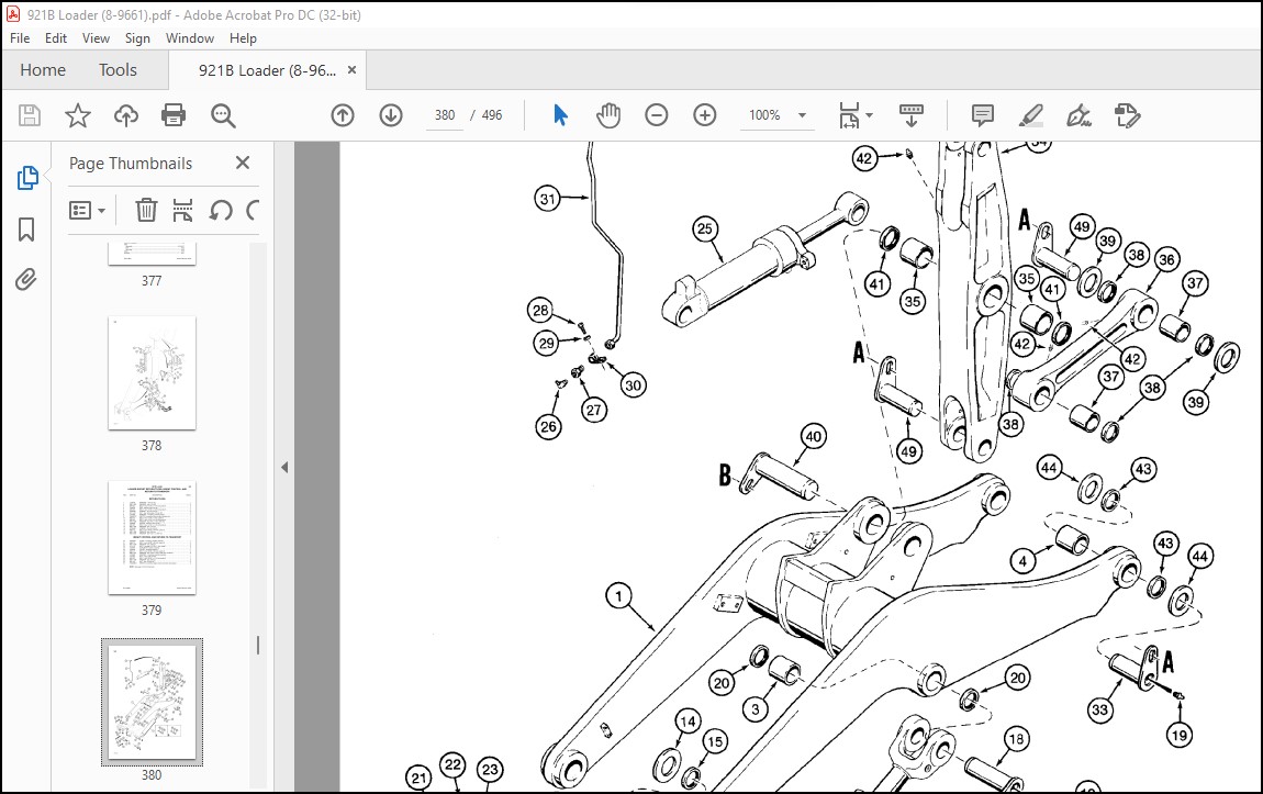 Case 921B Loader Parts Catalog Manual 89661 PDF DOWNLOAD