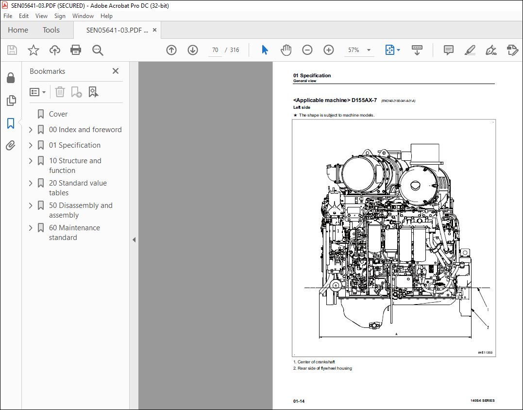 Komatsu 140E-6 Series Engine Shop Manual SEN05641-03 - PDF DOWNLOAD ...