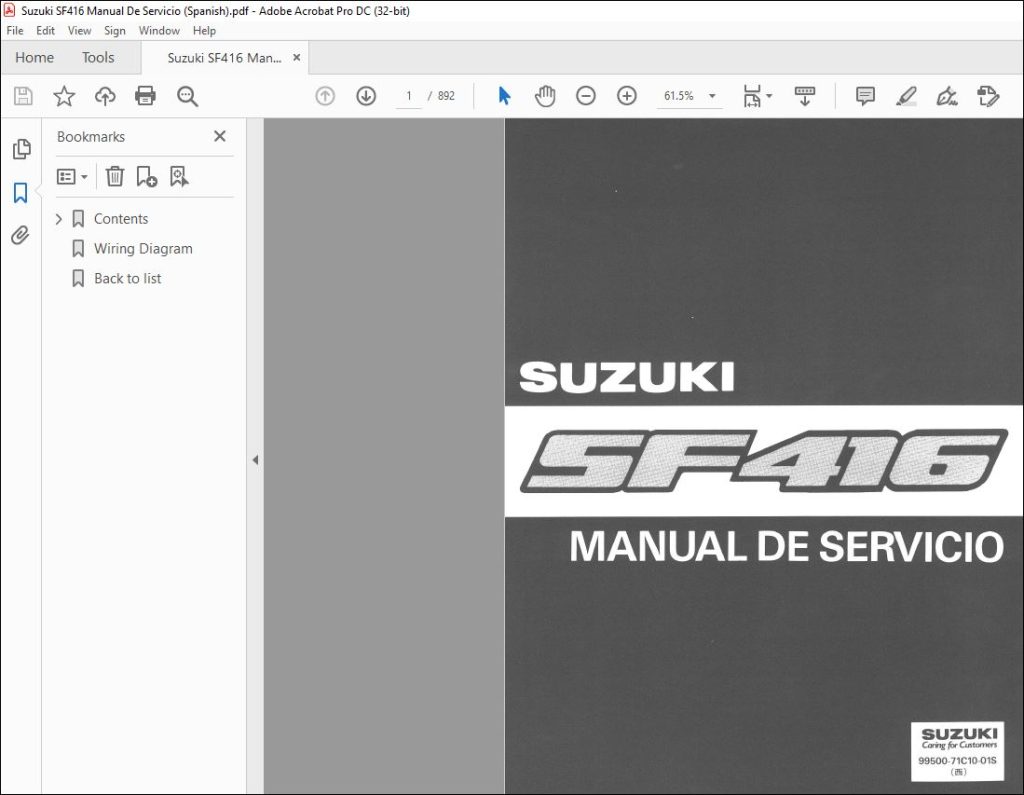 Suzuki SF416 Manual De Servicio (Spanish) - PDF DOWNLOAD - HeyDownloads