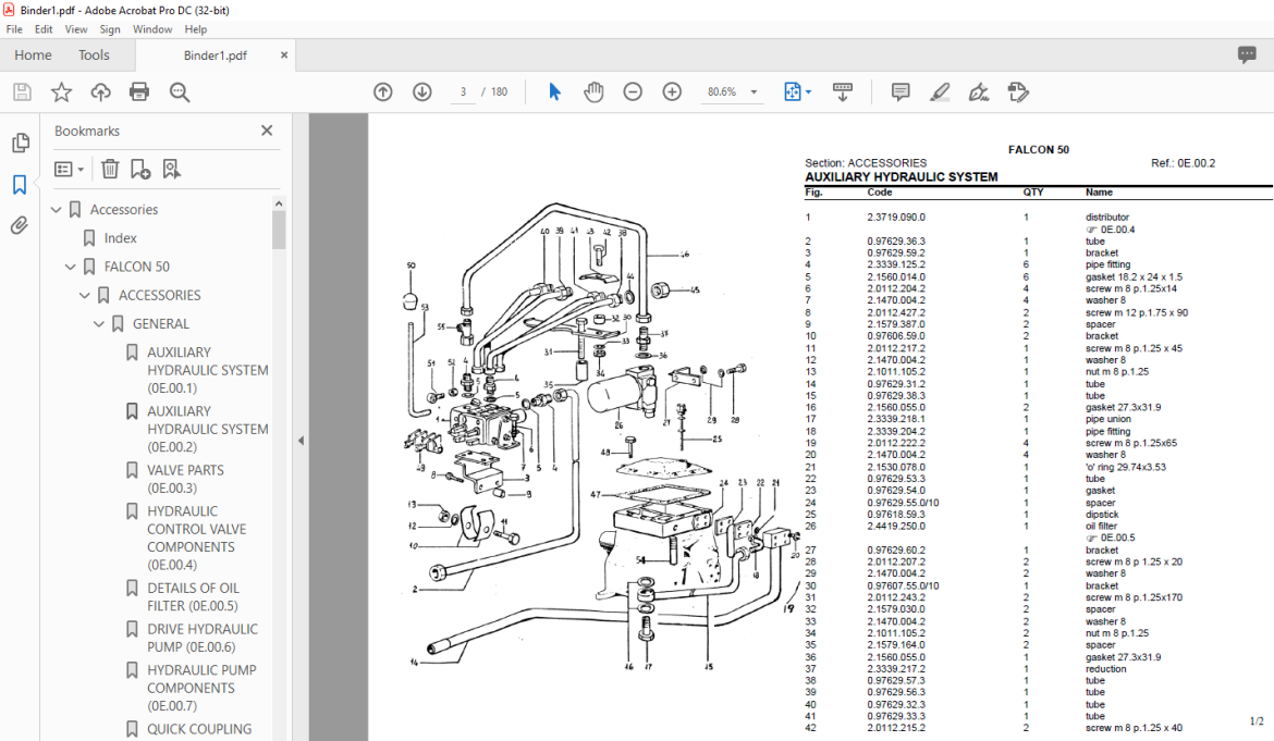 Same Tractor FALCON 50 Parts Catalog Manual PDF DOWNLOAD