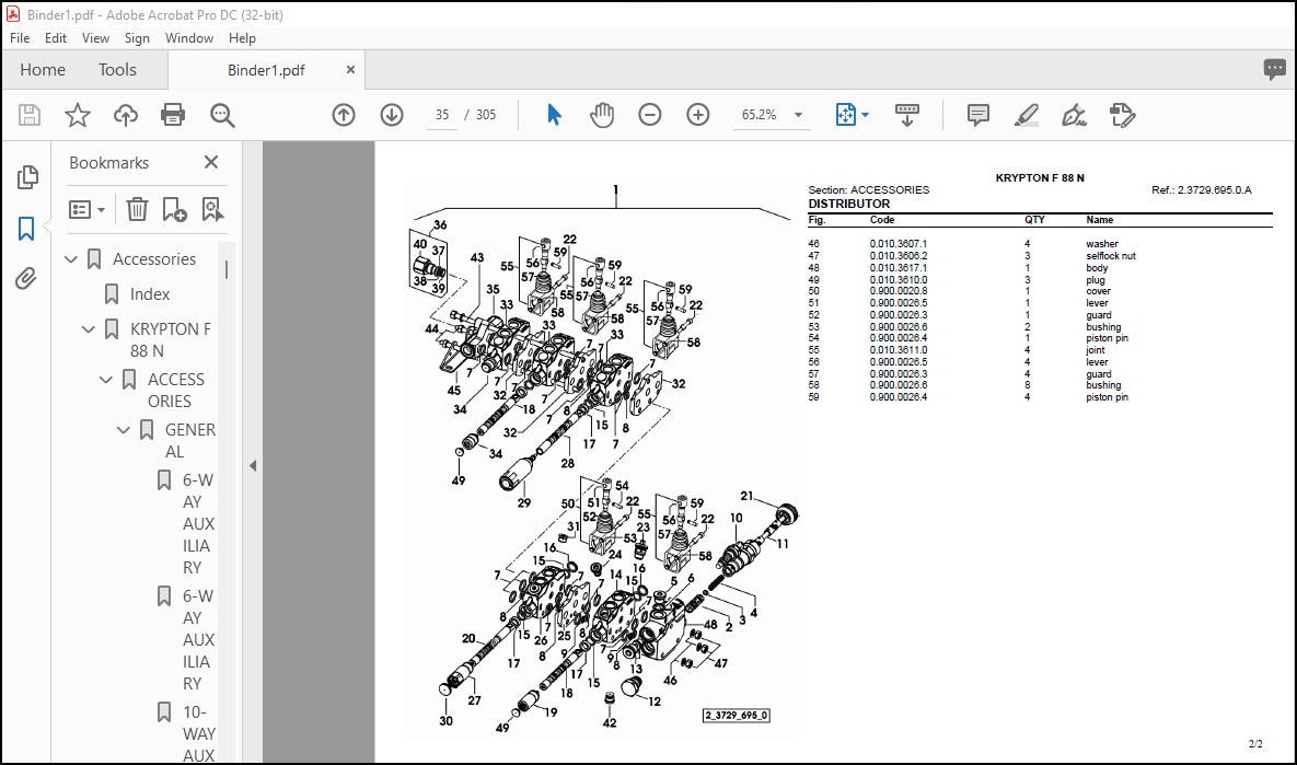 Same Tractor Krypton F 88 N Spare Parts Catalog Manual - PDF 