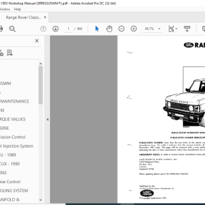 1987-1993 Land Rover Range Rover Workshop Manual - HeyDownloads ...
