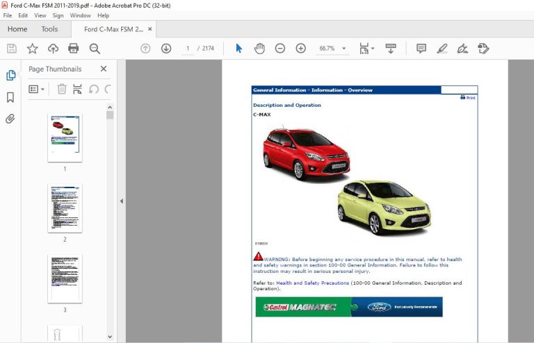 thumbnail interactive-video image 1 of Ford C-Max Hybrid & Energi 2012-2018 Factory Repair Manual On CD 1 of 4