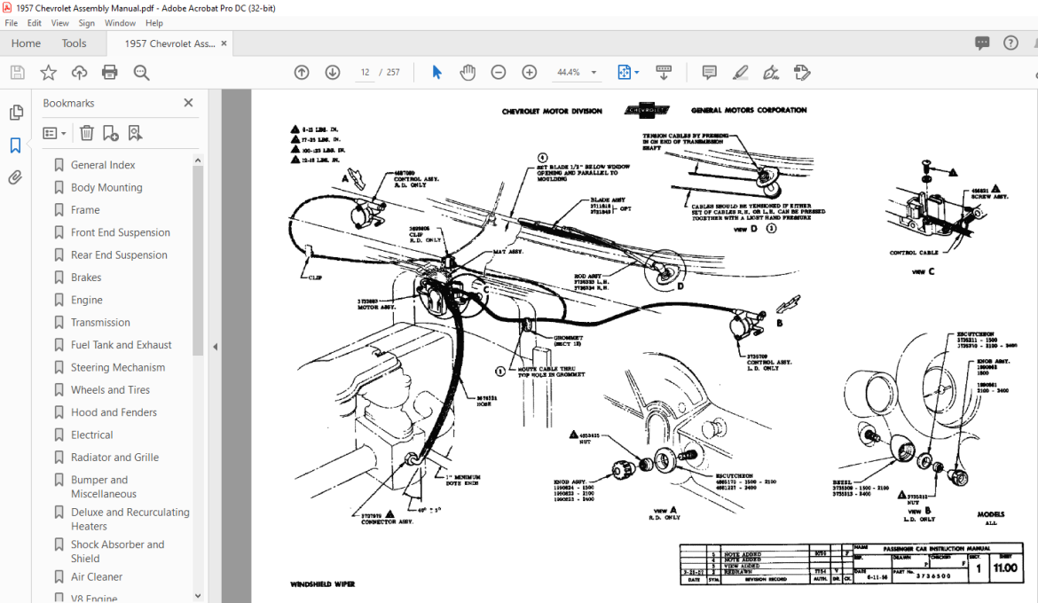 1957 Chevrolet Assembly Manual - PDF DOWNLOAD - HeyDownloads - Manual