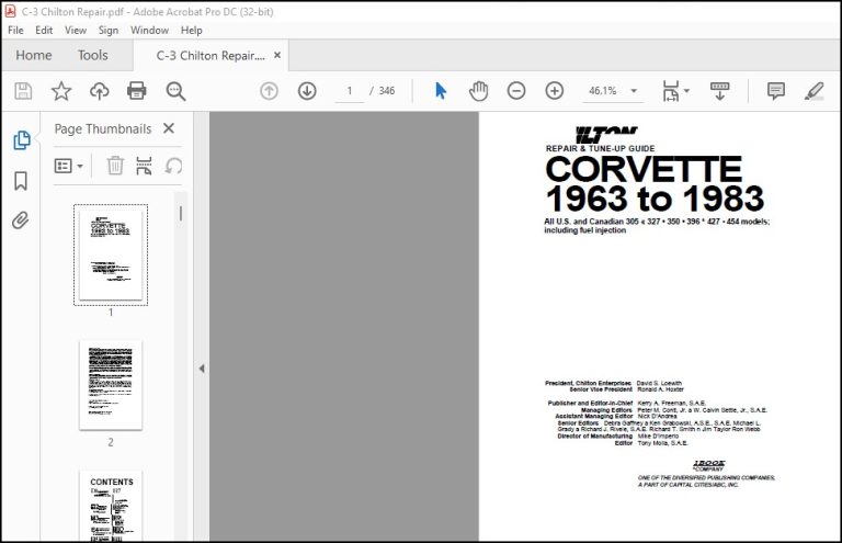 thumbnail interactive-video image 1 of 1986 Chevrolet Corvette Shop Service Repair Manual – Engine, Drivetrain, Electrical 1 of 2