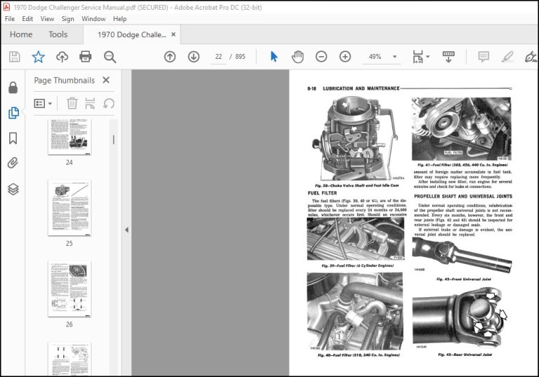 1970 Dodge Challenger & Dart Factory Service Manual (Paper) – Original Shop Repair Guide