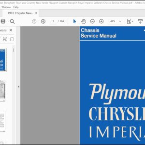 1972 CHRYSLER / PLYMOUTH / DODGE TIRES SHOP MANUAL / ORIGINAL BOOKLET