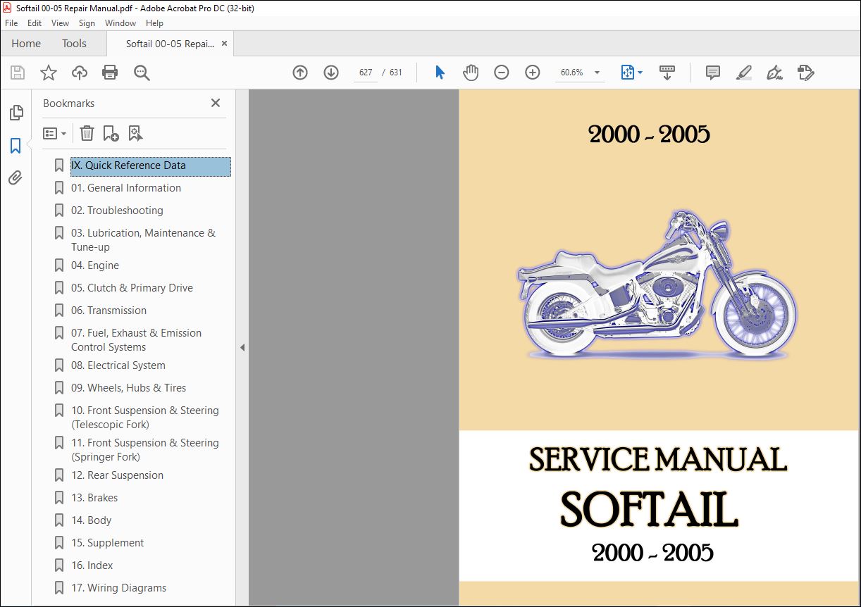 2000 HARLEY FATBOY SERVICE MANUAL visual data 3