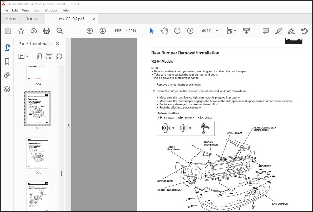 2002-2006 Acura RSX Service Manual - PDF DOWNLOAD - HeyDownloads