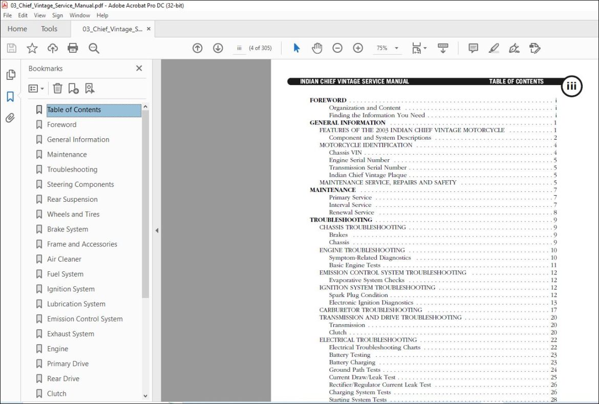 2003 Indian Chief Vintage Motorcycle Service Manual PDF DOWNLOAD