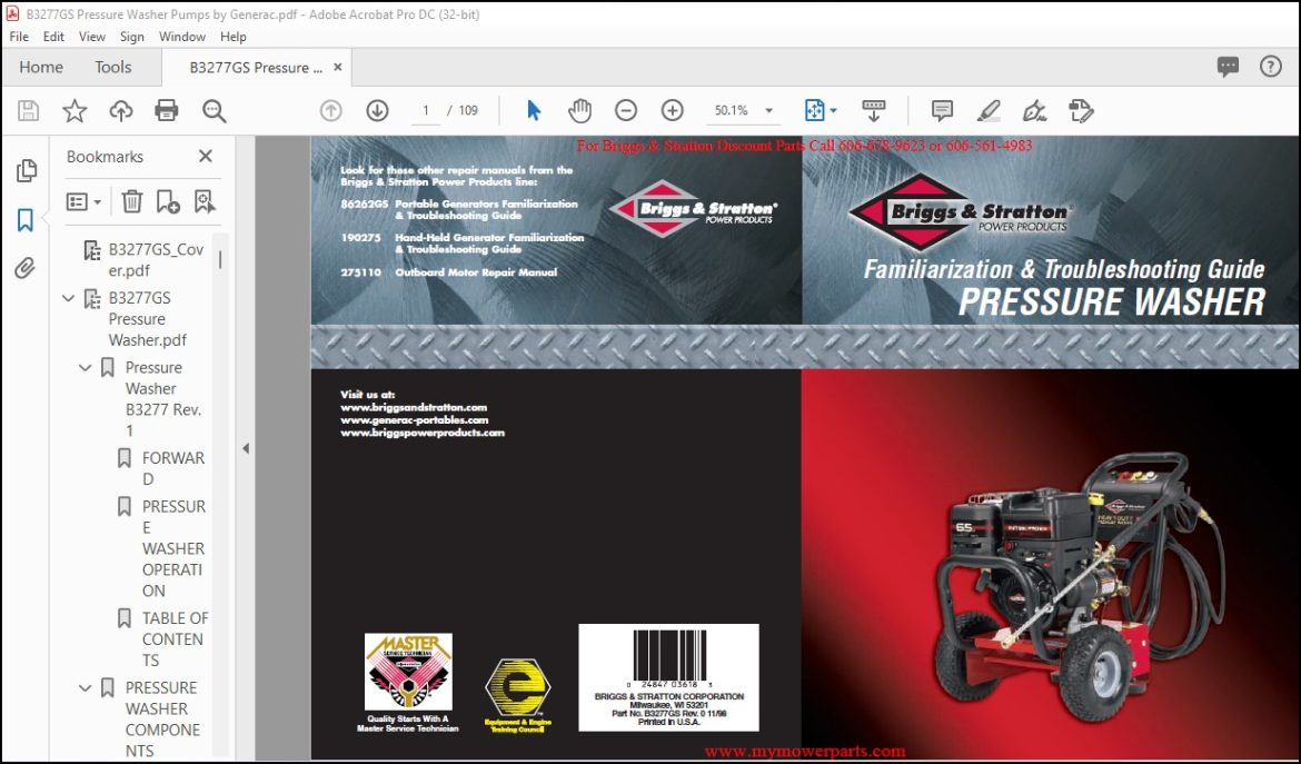 Briggs & Stratton Pressure Washer Familiarization & Troubleshooting