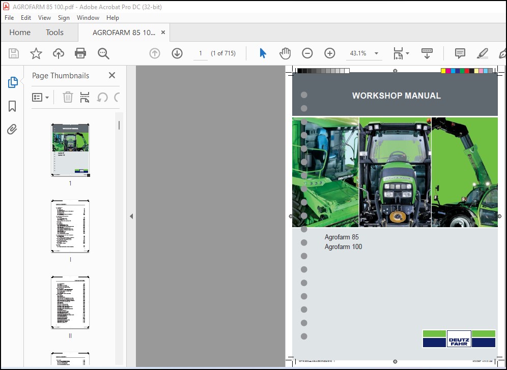 DEUTZ FAHR Agrofarm 85 Agrofarm 100 Workshop Manual PDF DOWNLOAD deutz-fahr-agrofarm-85-agrofarm-100-workshop-manual-pdf-download